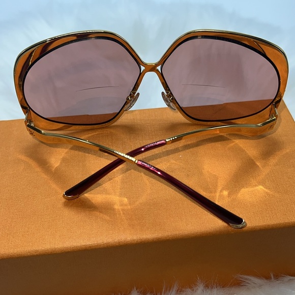 👓💛❤️LOUIS VUITTON VINTAGE SUZY EMBELLISHED OVERSIZED SUNGLASSES Z0400U M1120 - Picture 11 of 17
